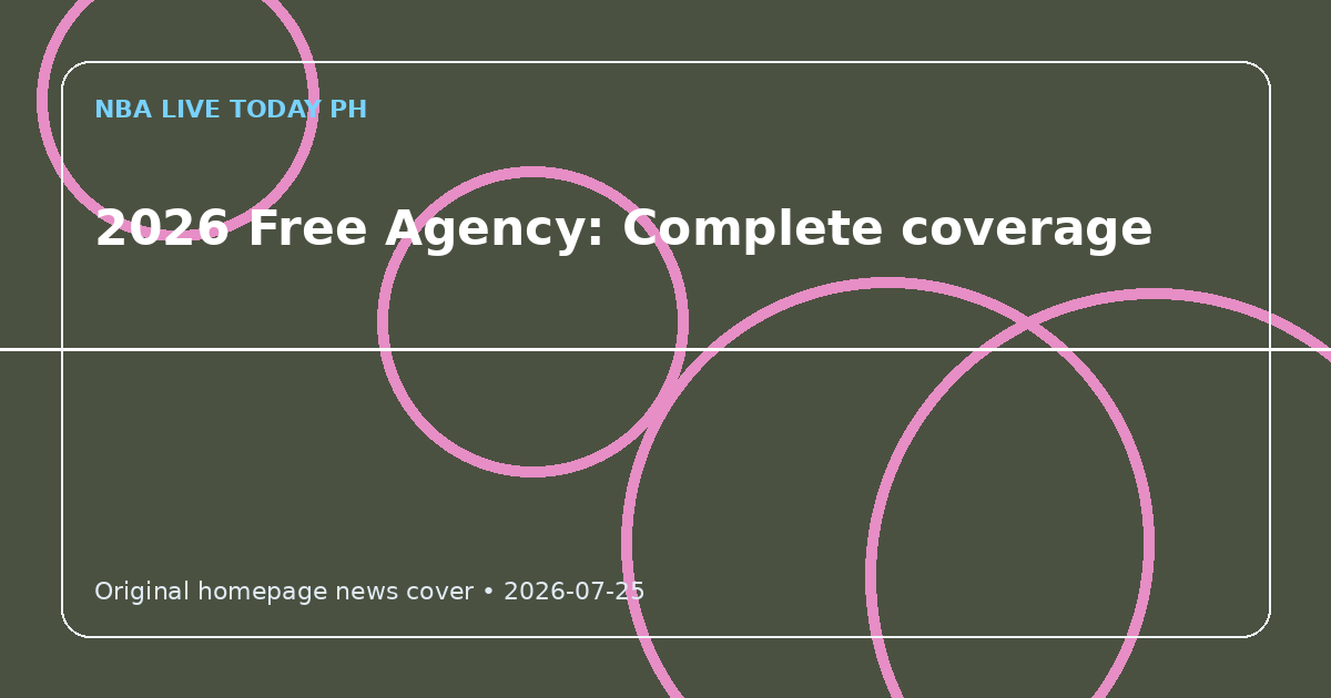 Custom editorial cover for 2026 Free Agency: Complete coverage