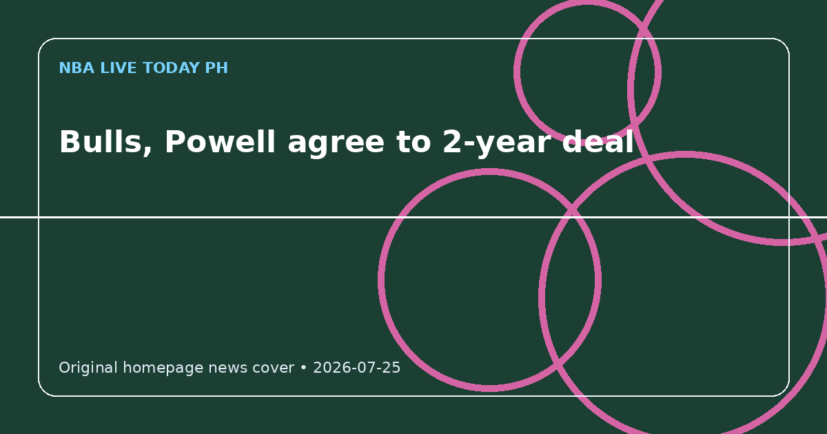 Custom editorial cover for Bulls, Powell agree to 2-year deal