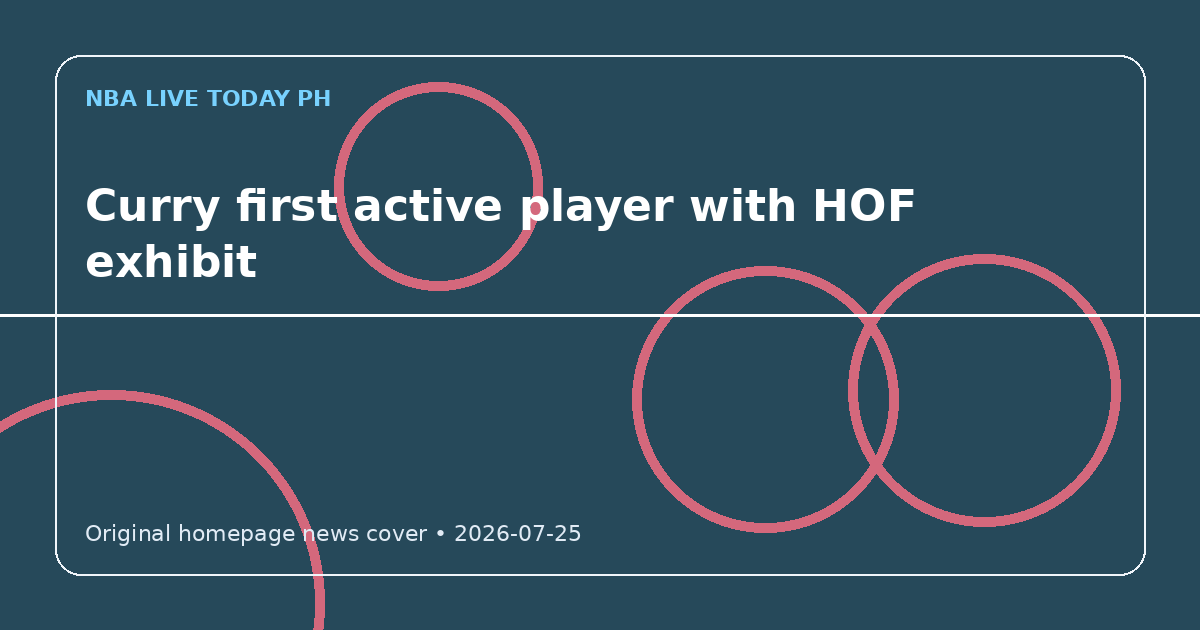 Custom editorial cover for Curry first active player with HOF exhibit