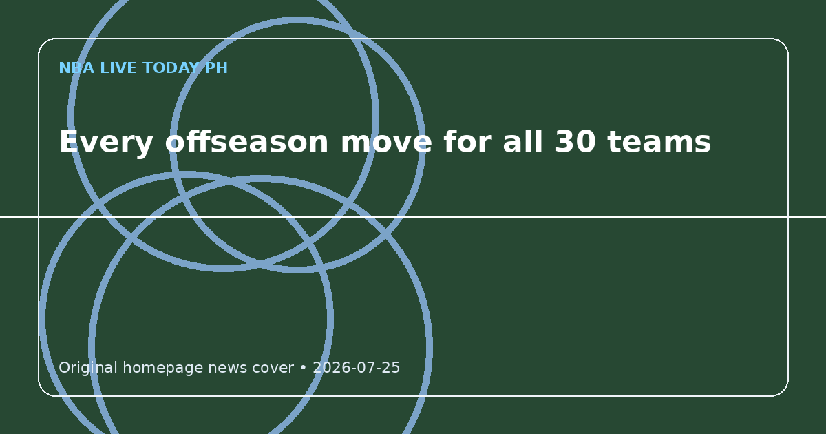 Custom editorial cover for Every offseason move for all 30 teams