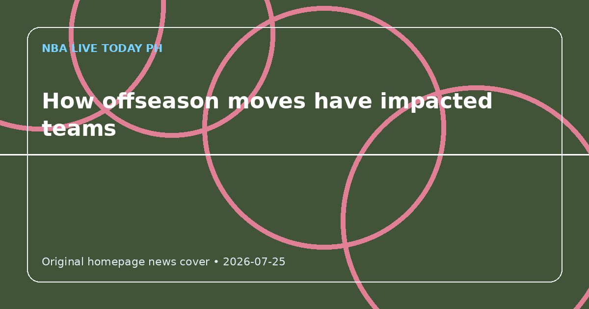 Custom editorial cover for How offseason moves have impacted teams
