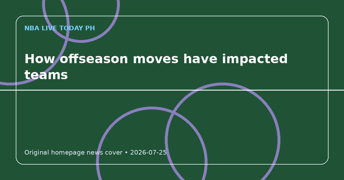 Custom editorial cover for How offseason moves have impacted teams