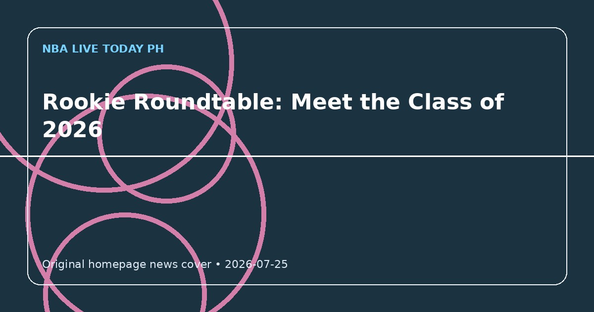 Custom editorial cover for Rookie Roundtable: Meet the Class of 2026