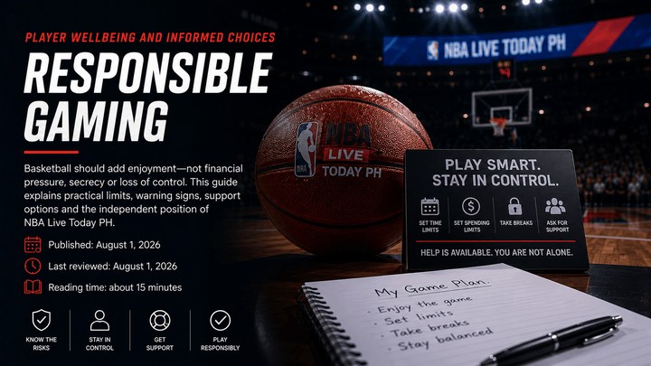 Responsible gaming guidance with basketball, limits and support options